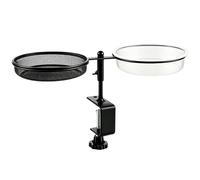 Mangeoire pour oiseaux | Plateau en maille résistant aux intempéries | Station d'alimentation pour oiseaux sauvages avec baignoire - pour patio, porche, terrasse, cour, balcon, balustrade, colibri