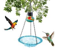 Mangeoire pour oiseaux pour l'extérieur | Petit bain d'oiseaux - Bain d'oiseaux - Bain d'oiseaux suspendu en acier inoxydable résistant aux intempéries pour clôture, balustrade, terrasse, balcon