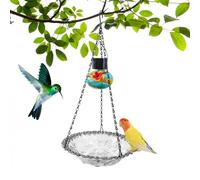 Mangeoire pour oiseaux pour l'extérieur - Petit bain d'oiseaux, facile à nettoyer, inoxydable et résistant aux intempéries - Pour jardin, terrasse, balcon, montage de fenêtre