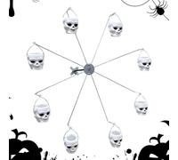 Mangeoire pour Oiseaux Roue Tournante Style Grande Roue,Mangeoire Tournante pour Oiseaux De Jardin - Dispositif d'alimentation Tournant avec 8 Seaux pour Perruches, Pinsons et Moineaux Jardin Balcon