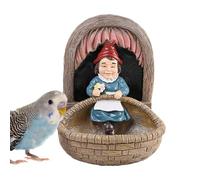 Mangeoire pour oiseaux sauvages | Mangeoire d'extérieur en résine pour oiseaux sauvages | Mangeoire pour nain de jardin et colibri, mangeoires extérieures pour oiseaux sauvages pour balcon, jardin