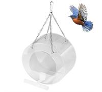 Mangeoire pour oiseaux sauvages pour l'extérieur, mangeoire à oiseaux avec ventouse puissante, mangeoire à oiseaux en acrylique transparent pour observation en extérieur, facile à nettoyer, cadeaux