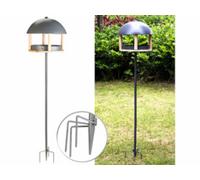 Royal Gardineer : Mangeoire pour oiseaux sur piquet avec toit en métal G