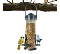 Mangeoire pour oiseaux - Tube d'alimentation automatique pour l'alimentation avec protection contre les écureuils, récipient pour nourriture pour oiseaux, pour une utilisation dans le jardin, la cour