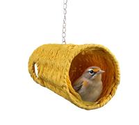 Mangeoire pour perroquet avec trous | Accessoire de cage tressé avec tunnel à suspendre comme site de nidification pour perroquets, calopsittes, perruches, inséparables, pinsons et conures