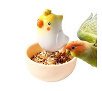 Mangeoire pour perroquet | Plat interactif résistant à la mastication pour perroquet | Pour cacatoès, calopsitte, perruche, inséparables, petits animaux, bain d'oiseaux, voyage, intérieur ou extérieur
