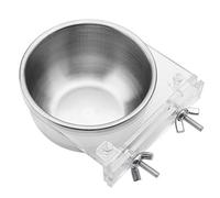 Mangeoire pour Perroquets en Acier Inoxydable de 3,3 Pouces, Gobelets d'alimentation pour Oiseaux avec Écrou à Oreilles, Bol d'eau de Nourriture pour Cage à Oiseaux, Bols