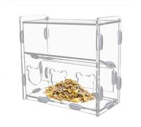 Mangeoire pour perroquets, mangeoire pour perroquets,Récipient Alimentaire en Acrylique avec Plusieurs Trous sans mangeoire | Mangeoire Transparente pour perroquets, canaris, cailles, pinsons