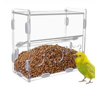 Mangeoire pour perroquets, mangeoire pour perroquets | Récipient d'alimentation en acrylique, boîte de distribution automatique, sans gâchis | Mangeoire transparente pour perroquets, canaris, cailles,