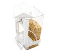 Mangeoire pour perroquets - Style récipient amovible, crochet de suspension robuste, station d'alimentation pour oiseaux, plateau minimisant les dégâts avec réservoir rechargeable | pour cour, patio,