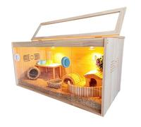 Mangeoire pour petits animaux avec couvercle ouvrable, facile à assembler et à nettoyer, parfaite pour hamsters, lapins, cochons d'Inde