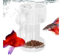 Mangeoire pour poissons d'aquarium - Distributeur de nourriture avec ventouse | Support alimentaire transparent pour les crevettes | Empêche la dispersion des aliments, accessoires d'aquarium pour une