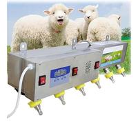 Mangeoire pour porcelets - Machine à sucer universelle pour agneaux en acier inoxydable avec 6 mangeoires entièrement automatiques et simulation sonore