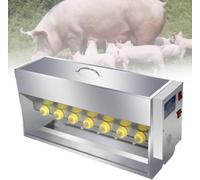 Mangeoire pour porcelets, station d'allaitement en acier inoxydable avec 10/14 tétines, simulation de source sonore, coupure automatique de l'alimentation pour plusieurs porcelets