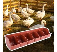 Mangeoire pour Porcs Petit Mangeoire Multicompartiment pour Volailles, Râtelier Foin Allongé, Récipient D'alimentation Oies Canards Équipement D'élevage Basse-cour(Red L65cm/25.6")