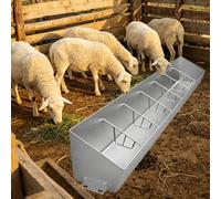 Mangeoire pour Porcs Pièce de Rechange pour Mangeoire Chèvres de Grande Capacité, Râtelier Foin Robuste Grille Séparation, Mangeoire Porcs Pâturage Fixation Murale Sol(L200cm/6.7ft(7 Slots))