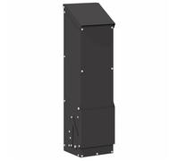 Mangeoire pour poules en acier - vidaXL - Noir - 13x12x51 cm - Capacité 5 kg - Résistant aux intempéries - Imperméable