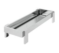 vidaXL Bac de nourrissage pour Poules Argent 80 x 28 x 13.5 cm, Jardin et terrasse, Design rectangulaire, Durable, pour espaces extérieurs, Fait pour Durer Chaque Saison