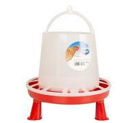 Mangeoire pour poulet avec pieds Duvoplus Blanc 32x32x49 cm