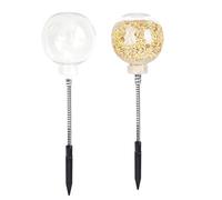 Mangeoire pour Poulets,2 Pièces Mangeoire de Poule avec Piquet pour Poulailler | Distributeur Rechargeable pour Poules Coqs Parcours Extérieur