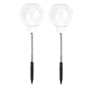 Mangeoire pour Poulets, 2 Pièces Mangeoire Extérieur pour Volailles avec Piquet Grande Capacité, Distributeur Rechargeable pour Poules Coqs Parcours Extérieur