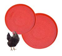 Mangeoire pour poulets - Lot de 2 gamelles réutilisables pour pigeons cailles, oiseaux, jardin, enclos de ferme, poulailler, extérieur, agriculteur