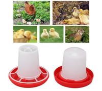 Mangeoire pour poussins Kit d'alimentation et d'abreuvoir pour poussins Conception à manchon rotatif animalerie nourriture Mxzzand