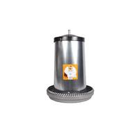 Mangeoire pour volailles à trémie émaillé 17 poules Chick'A Gris 25 L