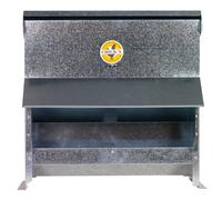 Mangeoire pour volailles à trémie en acier galvanisé 15 poules Chick'A Gris 25 L