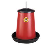 Mangeoire pour volailles à trémie plastique Chick'A 20 L Rouge 20 L