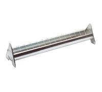 Mangeoire pour volailles en acier galvanisé à grille mobile pour 10 poulets Chick'A Argenté 75 cm