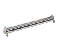 Mangeoire pour volailles en acier galvanisé à grille mobile pour 15 poulets Chick'A Argenté 100 cm