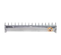 Mangeoire pour volailles en acier galvanisé pour 15 poussins Chick'A Argenté 50x7 cm