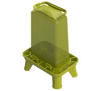 Kerbl Hobbyfarming mangeoire automatique sur pieds, 3,5 l, vert, 16,5 x 24,5 x 35 cm, distributeur de nourriture pour volailles, plastique, volailles