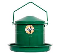 Mangeoire pour volailles trémie émaillé à crémaillère Chick'A Vert 3 L