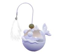 Mangeoire Puzzle, Boule d' à Chat pour Chaton d'intérieur, Jouet interactif d'entraînement à l'alimentation, Stimulation de l'alimentation et soulagement de l'ennui, matériau PP, léger et portabl