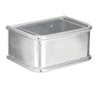 Mangeoire rectangulaire galva avec bouchon Kerbl Argenté 35 L