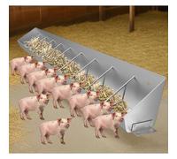 Mangeoire réutilisable pour bétail et bac à eau, design 2 en 1 pour les fermes porcines et les granges de porc, solution d'alimentation facile à nettoyer