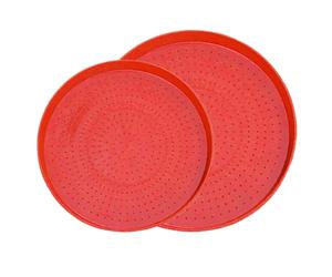 Mangeoire réutilisable pour volaille - 2 pièces Plateau d'alimentation pour poussins, gamelles d'extérieur | Poulailler, jardin, grange, enclos de ferme + (pour) poulets, canards, cailles