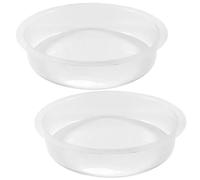 Mangeoire Ronde en Plastique pour Oiseaux, Bol d'eau, 2 pièces, Station d'alimentation pour graines 'Oiseaux Sauvages, Plateau, Bain pour