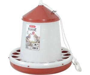 Mangeoire silo en plastiqu pour basse cour Zolux Rouge 4 kg