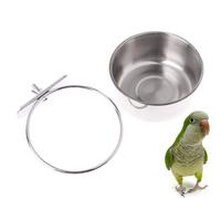 Mangeoire Simple pour Acier Inoxydable, Grosse, Perroquet | Gamelle Décorative, Facile à Nettoyer Utiliser en Cage, pour Petits Oiseaux à Maison