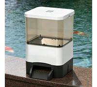 Mangeoire solaire WiFi pour bassin - Contrôle intelligent par application, capacité de 10 L, diffusion à 120°, double mode de charge, alimentation automatique des poissons pour koï, poissons rouges et