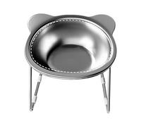 Mangeoire surélevée pour chat - Bol inclinable en métal, plat surélevé | 14,5 x 12,5 x 11 cm, angle ergonomique pour la tension, la salle à manger, récipient compact pour chats domestiques, félins