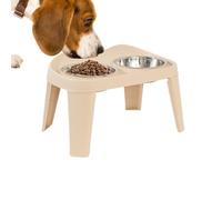 Mangeoire surélevée pour chiens - Support double pour bol en acier inoxydable de 34 x 22 x 17 cm | Mangeoire surélevée pour chiens avec support | Bol pliable pour nourriture pour chiens et chats | Pl