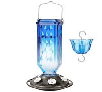 Mangeoire Suspendue pour Colibri - Abreuvoir, Anti-Fourmis | Mangeoire De Jardin Étanche avec 6 Fleurs Et Perchoirs pour Terrasse Balcon Suspendue Fourniture Nourriture Oiseaux Décoratif