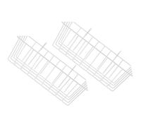 Mangeoire Suspendue pour Lapins et Chinchillas, Lot de 2, Fer Blanc | Support Mural à Dos Plat, Surface Lisse sans Bavures, pour Cage ou Enclos, Distribution
