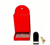 Mangeoire Suspendue pour Poules, coquilles d'huîtres et Gravier, Accessoires pour Animaux, mangeoire Suspendue pour Poules, Accessoires pour poulaillers pour Poules et Canards. (#Red)