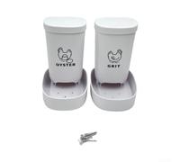 Mangeoire Suspendue Pour Poulets 2-Pack 12x15x19.5cm Design Économe | Convient aux poulets canards oies ouverture large pour un remplissage pour facile aide à réduire le gaspillage