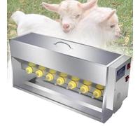 Mangeoire universelle pour porcelet, en acier inoxydable, température constante, comprend 10/14 tétines en silicone pour cochons nouveau-nés